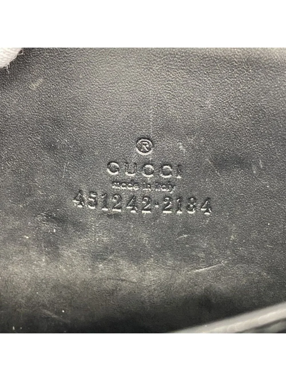 ★SOLD★ Gucci Coin Case GG Supreme Leather Black Brown Silver - Picture 4 of 7